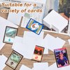 Horizontal Trading Card Dividers 3 x 3.8 inch, Plastic Divider Cards, White Card Dividers with Labels, Card Dividers for Sport Game Playing Cards (100 Pieces)
