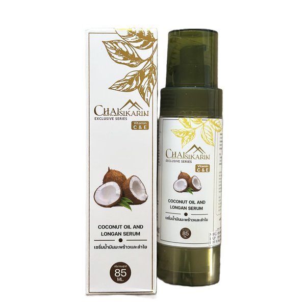 Chaisikarin Exclusive Series Coconut Oil And Longan Serum, 2.99 Fl Oz (Pack of 1), Clear