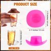 Sumind Cowboy Cowgirl Party Decorations Supplies Plastic Mini Western Cowboy Hats with 1 oz Miniature Cowboy Boot Shot Glasses (40 Pcs)