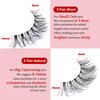 Natural Eyelashes Natural Look Fasle Eyelashes Wispy 3D Fluffy Clear Band Lashes 16mm Strip Lashes Wispy Lightweight 5 Pairs Multipack by EXTENIFY (5 Pair-Natural)