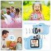Kids Camera Toys for 6-12 Years Old Boys Girls,Toddler Camera with Protective Silicone Cover,HD Digital Video Cameras with Dual Lens 32GB SD Card,Christmas Birthday Gift for 6 7 8 9 10 11 12