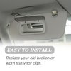 CHRYMUM 2PCS Car Sun Visor Clip, Sun Visor Clips Replacement Retainer 1AR26BD1AA, Sun Visor Holder Hook Replacement Retainer Automotive Visor Accessories Suitable for Jeep Liberty Dodge Nitro