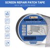 HTVRONT Window Screen Repair Kit Tape - Super Wide(4inX10FT) Screen Patch Repair Kit, Breathable, Strong Adhesive Fiberglass Covering Mesh Tape for Window Door Tears Holes (Silver-Gray)