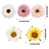 Daisy Hair Clips Hawaiian Flower Hair Clip Boho Sunflower Hair Barrettes Floral Hair Pins Small Alligator Hair Accessories for Costume Beach Party 8PCS(White-a)