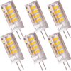 LEMENG G4 LED Bulb 3.5W 2700K Warm White bi-pin T3 JC Type 12VAC/DC 20-35W Halogen Equivalent Non-dimmable for Outdoor Landscape Lighting Deck Stair Step Path Lights, Pack of 6