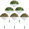 ledorr 6 Pack Camo Parachute Toy, Tangle Free Throwing Toy Parachute, Kids Outdoor Toys, Flying Gifts for 3 4 5 6 7 8 9 10 Year Old Boy Girl Toy
