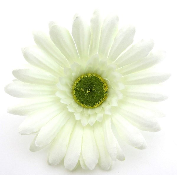 4 inch Cream White Gerbera Daisy Silk Flower Hair Clip