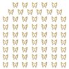 qiipii 60pcs Golden Butterfly Nail Charms Bulk 3D Butterflies Charms for Acrylic Nails, Nail Alloy Studs Charms Nail Art Jewels Decor Supplies Accessories Supply for Nails Face Makeup Body DIY Crafts