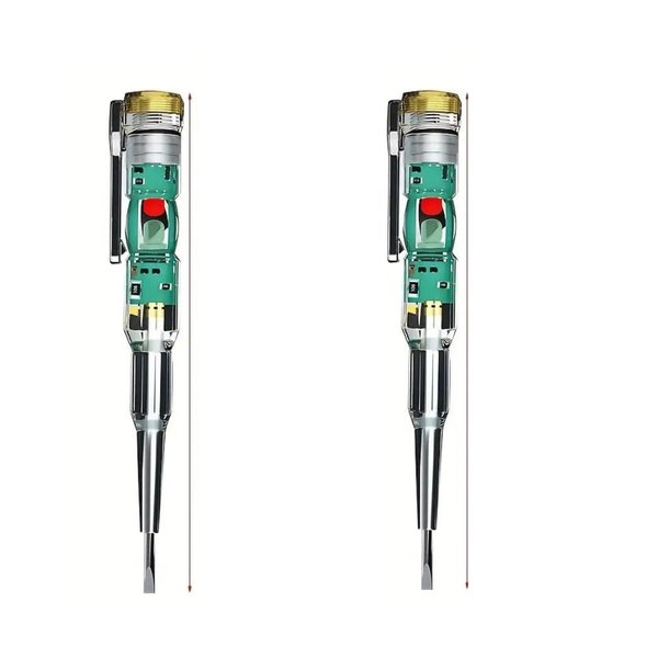 2 Pack LED Light Up Waterproof Voltage Tester Pen Voltage Detector with Bright LED Indicator - Safe and Easy to Use