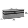 Teamoy Double-Layer Travel Storage Bag Compatible with Revlon One-Step Hair Dryer and Volumizer Hot Air Brush and Attachments, Gray(Bag Only)