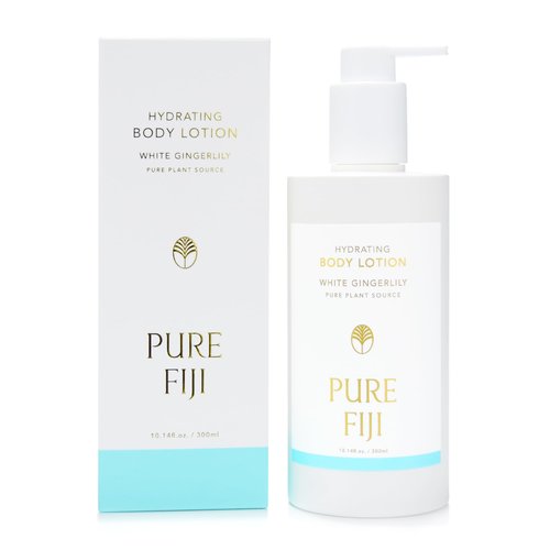 PURE FIJI Hydrating Body Lotion 10.14 oz / 300 ml – Nourishing, Lightweight, Fast-Absorbing, Tropical Moisturizer, Natural Ingredients, Coconut Milk, Daily Skincare (10.14 oz, White Gingerlily)