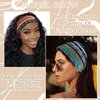 STGDAK Boho Headbands for Women African Striped Hair Band Wide Hair Wrap Trendy Knotted Hair Bandana Elastic Fabric Head Turbans Yoga Running Sports Workout Hair Accessories for Women Girls 4PCS