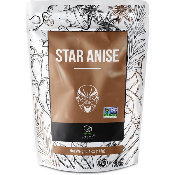 Soeos Star Anise, Anise Seeds, Whole Chinese Star Anise Pods for Baking and Tea, Star Anise Whole, 4 oz