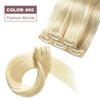 FUBILI Clip in 22 Inch Hair Extensions Platinum Blonde 30g 5 Pcs Real Human Hair Extensions For women