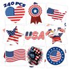 winthrop 240 Pcs 4th of July Temporary Tattoos for Kids - Individually Wrapped, Waterproof & Safe USA Flag & U.S. Presidential Election Designs, Perfect for Independence Day, 60 Unique Patterns