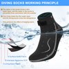 Gimilife Neoprene Socks 3MM Water Socks for Women Men, Waterproof Diving Wetsuit Socks Sand Socks for Beach Volleyball Snorkeling Surfing Kayaking Swimming Water Sports Activities (Low Style,L)