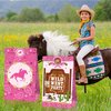 Cowgirl Party Bags, 12Pcs 2 Style Party Favors Gift with Sticker for Western Cowgirl Party Decoration 4 Patterns Pink Cowgirl Candy Pack for Birthday Party Supplies Birthday Party Cowgirl Fans Party