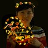 Novelty Place 4Pcs Light Up Flower Crown Headbands - LED Floral Wreath Crown LED Hair Accessories for Girls, Women Wedding, Birthday, Festival Party