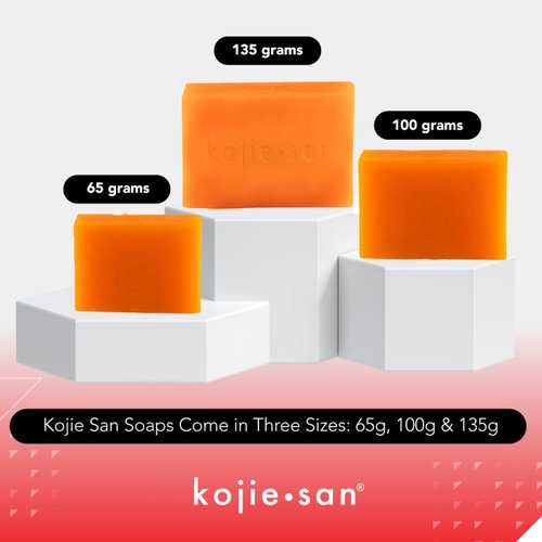 Kojie San Skin Brightening Soap - Original Kojic Acid, Dark Spot Remover Bar Soap with Coconut & Tea Tree Oil – 100g x 3 Bars