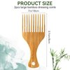 2PCS Bamboo Combs Afro Hair Picks Hair Wig Braid Hair Styling Comb Beard Pick for Men Natural Bamboo Anti-Static Hair Pick for Long, Thick, Curly Long Tooth Detangling Accessories for Men Women