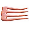 MaryCrafts Wooden Rosy Simple Hair Comb, Hair Pin, 4 Prongs Hair Fork, Hair Accessory Handmade 5"