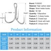 Treble Fishing Hooks,Super Sharp Solid Triple Barbed Fish Hook Strong Wide Gap High Carbon Steel Barbed Hook for Fishing Lures Baits Freshwater Saltwater (Silver 10# 125pcs)