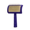 Jelly Pet Universal Slicker Brush for Dogs, Dog Grooming Brush, Remove Tangles and Dead Undercoat, Tuffer Than Tangles Maltese Shi-Tzu Poodle Bichon, Soft Pins, Purple, Small