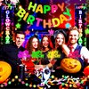 Glow in The Dark Birthday Party Decorations, Neon Birthday Party Decorations with Neon Balloons Garland, Porch Party Sign Let's Glow Crazy for Glow in The Dark Party supplies, Neon Party Decor