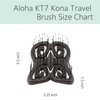 Ibiza Hair Aloha-Series KT7 Kona Travel Brush - Vented Mini Hairbrush for Detangling, Portable Hair Care for Dry or Thick Hair Perfect for Purse or Travel
