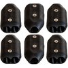 E-Z -TY 1/2 Inch (12/13 mm) Reusable Rope Clamps Black- SIX (6) PACK