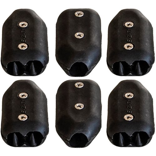 E-Z -TY 1/2 Inch (12/13 mm) Reusable Rope Clamps Black- SIX (6) PACK