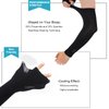 6 Pairs Black UPF50 Sun UV Protection Cooling Arm Sleeves with Thumb Hole for Men Women, Golf Basketball Cycling Fishing Driving Jogging Boating Gardening