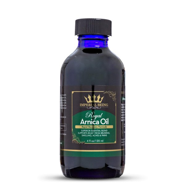 Royal Arnica Oil - Rapid Recovery Formula - Organic Super Premium Herbal Blend with Essential Oils for Sore Muscles, Bruise Care, Massage Therapy, Trauma, Aches (4oz)