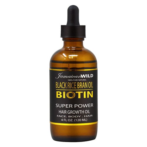 2 BOTTLE COMBO Thick and Full Black Rice Oil for powerful Hair growth Biotin &Peppermint oil