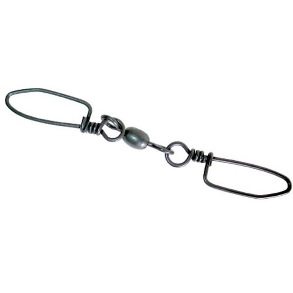 Billfisher DSS300-2Pk Double Snap Fishing Swivels, Black