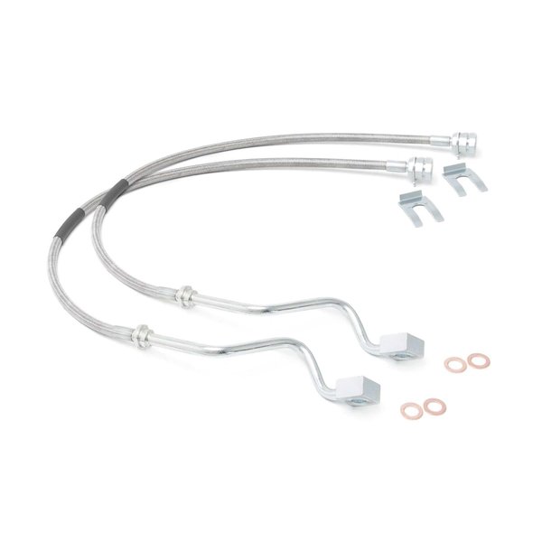 Rough Country Front Stainless Brake Lines for 1999-2004 Ford Super Duty - 89705
