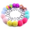 16pcs Pom Pom Hair Ties for Girls Soft Fluffy Ponytail Holders PomPom Hair Band for Toddlers
