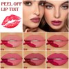 PASNOWFU Peel Off Lip Stain, Matte Liquid Lipstick, Lip Stain Peel Off, Lip Tint Long Lasting Waterproof Tattoo Magic Color Lip Liner, Non Stick Color Peel Off Mask Lip Gloss Makeup - 02