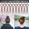 40 Pcs Plastic U Shaped Hair Pins Grip Pins Fast Spiral Hair Braid Twist Styling Clip Pin for Lady, Girl, Women (Black + Brown)