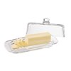 Royalty Art Glass Butter Dish with Handled Lid (Rectangular) Classic Covered 2-Piece Design Clear, Traditional Kitchen Accessory Dishwasher Safe