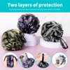 BCKENEY Bath Loofah Shower Sponge Body Back Scrubber Soft Mesh Shower Puffs Exfoliating Loofa for Women & Men Bath Accessories Cleaning Tool(4Pack 60G Dark Elf)