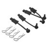 RC Car Body Clips Steel Rubber Clips RC Body Clip Retainers for Losi Lasernut U4 1/10 Black