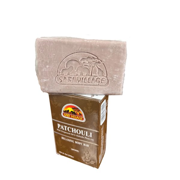 Sabi Village Patchouli Relaxing Body Bar, with Grapeseed Oil & Kakadu Plum Oil, 8 oz (3 pack)