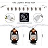 Bokoiuu 8.5FT Mini Kerosene String Lights, Black Lantern String Lights with 14 Mini Waterproof Black Oil Lights, Kerosene String Lights for Indoor Outdoor Patio Garden Party Decorations, White Wire
