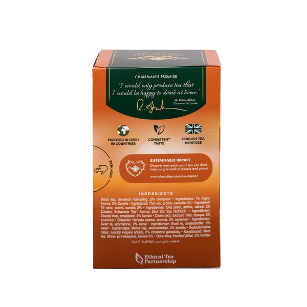 Ahmad Tea Black Tea, Cinnamon Haze Teabags, 20 ct (Pack of 6) - Caffeinated & Sugar-Free