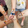 10 Sheet Pride Rainbow Tattoo Sticker Temporary Tattoo Gay Pride Parade Body Painting Party Celebration Personality Decoration Party Supplies