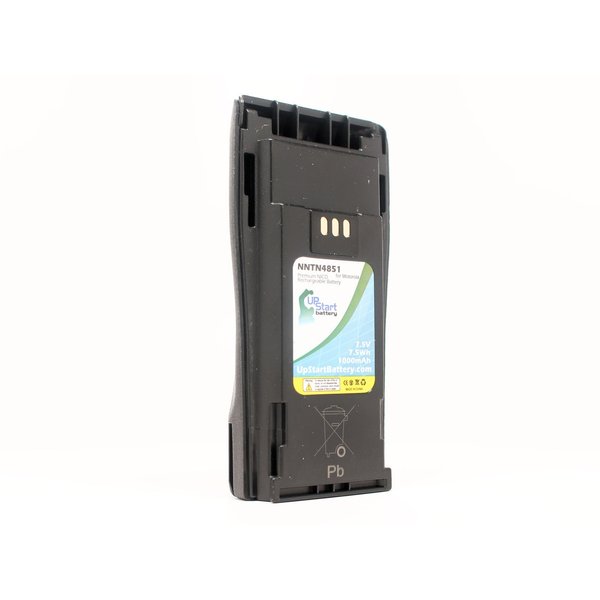 NNTN4851A Battery with Clip for Motorola CP150, EP450, NNTN4970, PR400, CP140, CP200 Two-Way Radio (1000mAh, 7.5V, NI-CD)