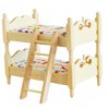 Birostiana Miniature Dollhouse Accessories Miniatures Furniture Wood Bunk Bed Mini Toys DIY Decor Ornament fo Dollhouse Bedroom Party Kit