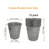 Drip Grease Bucket and 12-Pack Liners for Traeger 20/22/34 Series, Pit Boss etc Pellet Grill Smoker (Black 12)