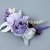 Abbie Home Flower Hair Comb - Floral Boho Comb with Rose Berry Handmade Bridal Crown Wedding Floral Headpiece (Lavender)